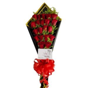 Bouquet de 24 rosas rojas