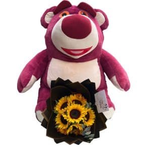 Peluche de Lotso + Buchón de Girasoles
