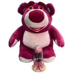 eluche de Lotso + Rosa Eterna en Cúpula de Cristal
