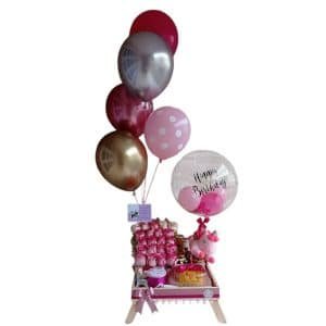 Desayuno Premium – Arreglo Floral con 12 Rosas, Peluche y Detalles Especiales