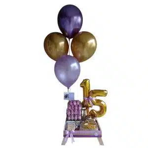 Desayuno Floral – Sorpresa con 15 Rosas, Omelette y Globos