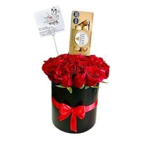 Cilindro Encanto – 24 Rosas y Ferrero