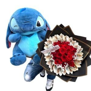 Buchón Sticht Deluxe – 24 Rosas y Decoración con Billetes